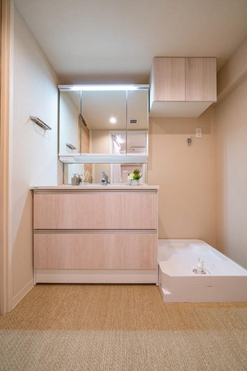 洗面室、洗濯機置場