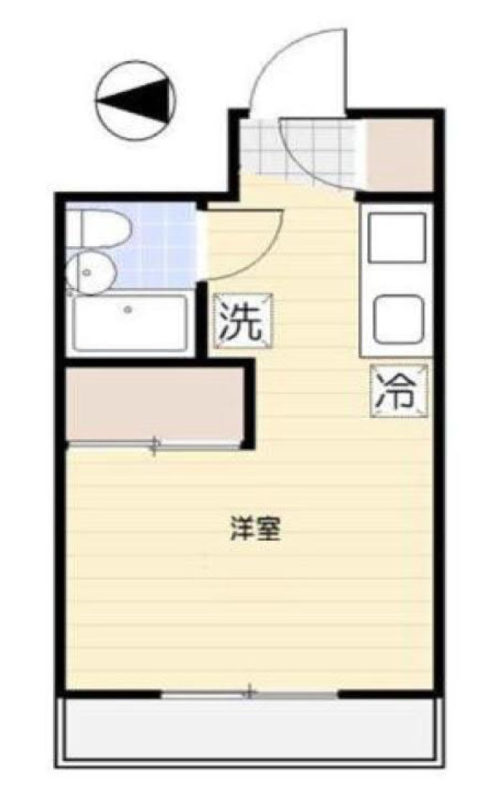 間取り、1R、18.32㎡