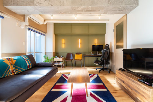 ワークスペースとダイニングエリアに区分けできリモートワークにも万里