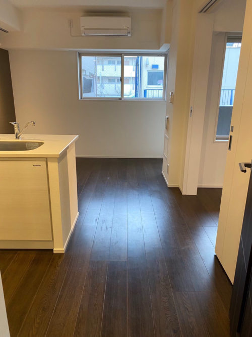 LDK9.1帖、エアコン付き、カウンターキッチン