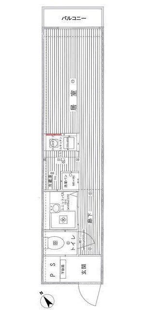 間取り、1R、24㎡