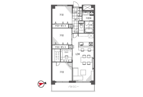 間取り、3SLDK、80.40㎡