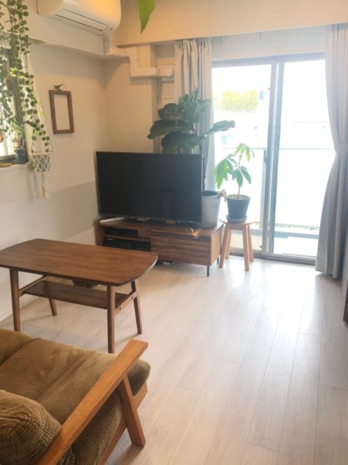 南と西の2面採光、通風良好