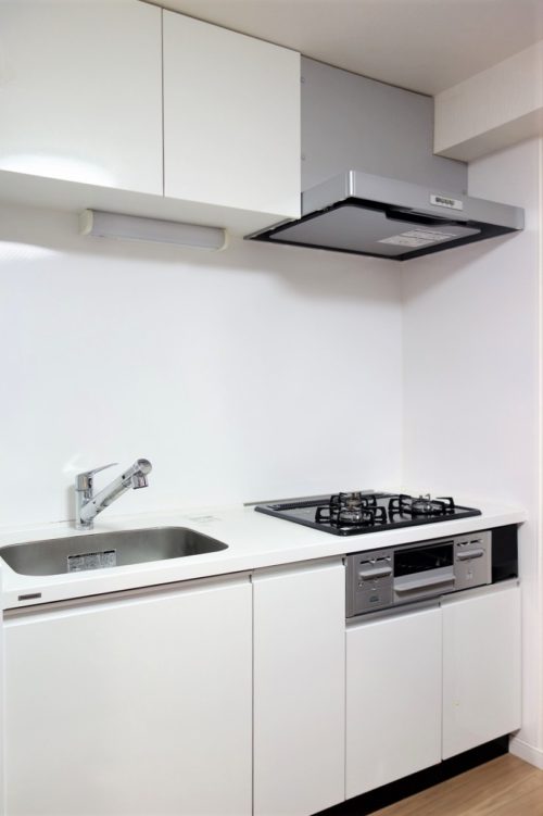 DK6.0帖、3口コンロのキッチン