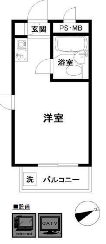 間取り、1R、14.12㎡(間取)