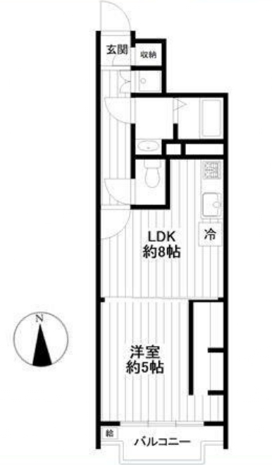 間取り、1LDK、34.76㎡