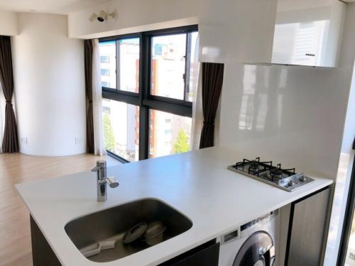 カウンターキッチン、二口コンロ