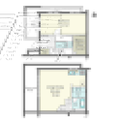 間取り、1LDK、77.28㎡